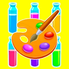 Взломанная Sort Paint: Water Sort Puzzle (Сорт Пэйнт)  [МОД Unlimited Money] - стабильная версия apk на Андроид