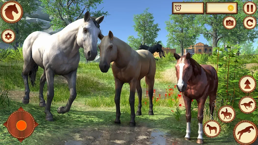 Virtual Wild Horse Family Sim (Виртуальное семейство диких лошадей)  [МОД Mega Pack] Screenshot 5