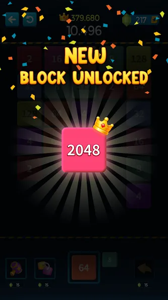 1M - Merge Number Block Puzzle  [МОД Бесконечные монеты] Screenshot 5