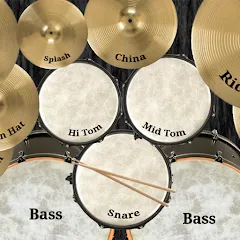 Взлом Drum kit (Drums) free  [МОД Unlimited Money] - последняя версия apk на Андроид