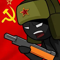 Скачать взломанную Stickman WW2 (Стикмэн Вторая Мировая война)  [МОД Много монет] - последняя версия apk на Андроид