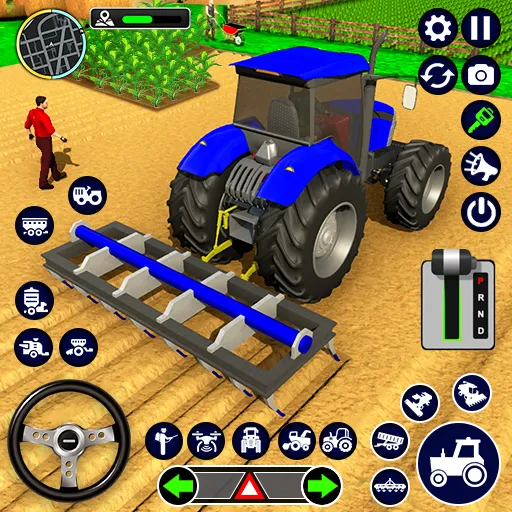 Real Tractor Driving Simulator (Реальный симулятор вождения трактора)  [МОД Mega Pack] Screenshot 1