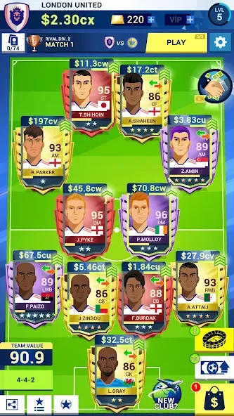 Idle Eleven - Soccer tycoon (Айдл Илевен)  [МОД Unlimited Money] Screenshot 1