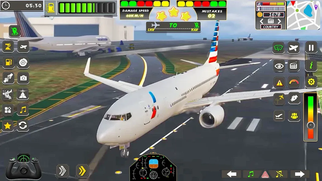 Real Flight Sim Airplane Games (Реал Флайт Сим Авиасимуляторы игры на самолеты)  [МОД Много монет] Screenshot 1