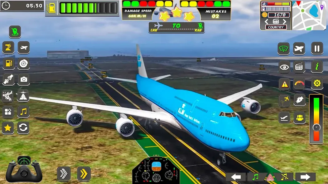 Real Flight Sim Airplane Games (Реал Флайт Сим Авиасимуляторы игры на самолеты)  [МОД Много монет] Screenshot 2