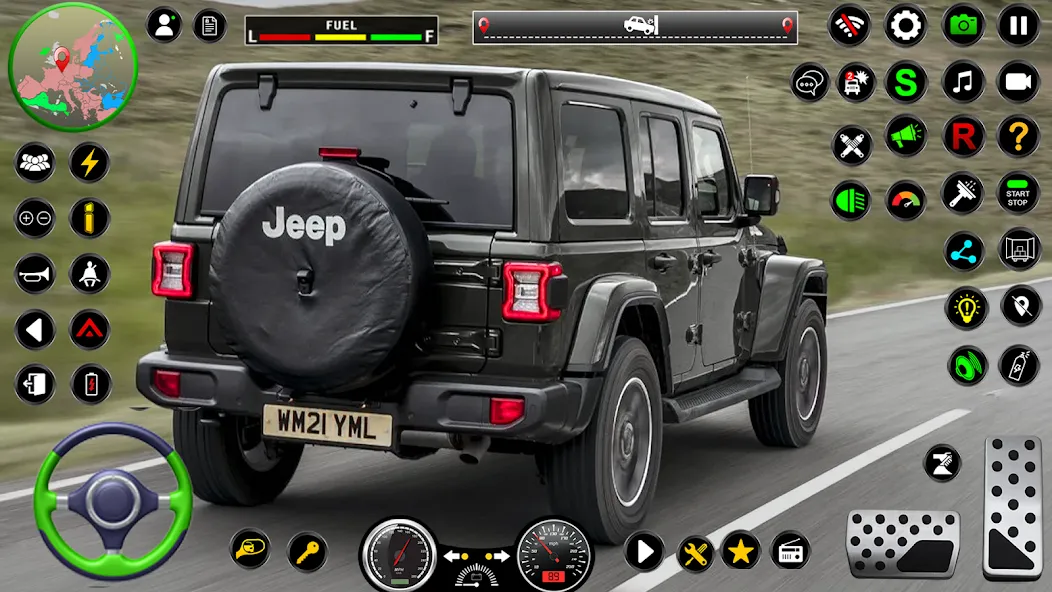 Jeep Driving Simulator offRoad (Джип Драйвинг Симулятор вне дороги)  [МОД Меню] Screenshot 3