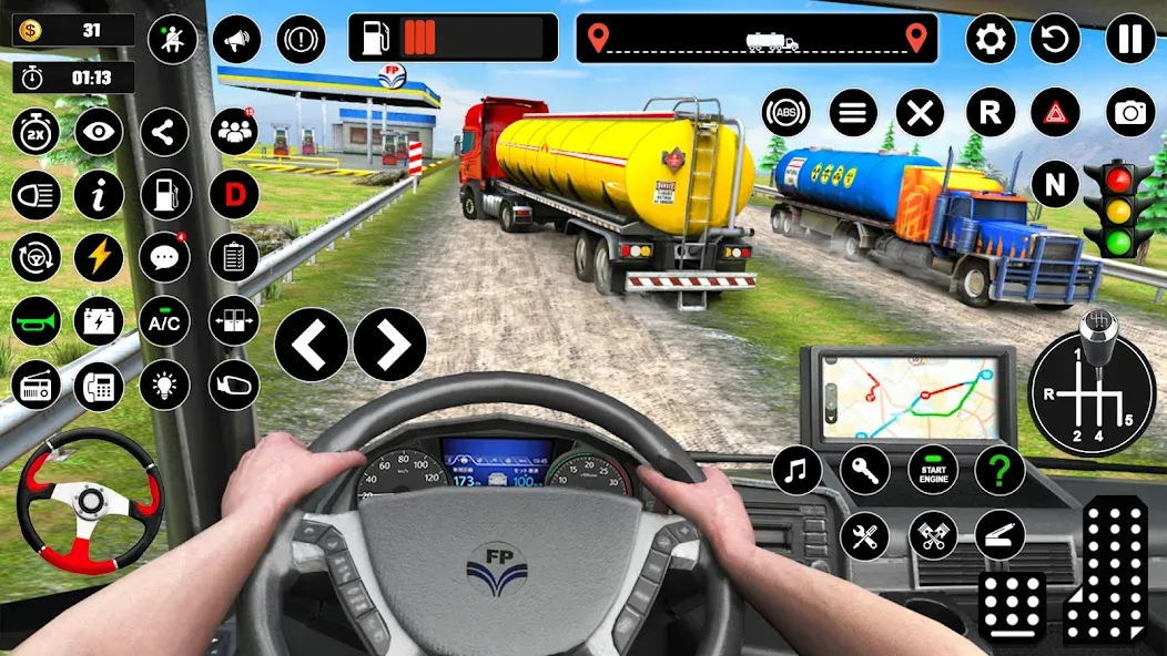 Oil Truck Games: Driving Games  [МОД Бесконечные монеты] Screenshot 4