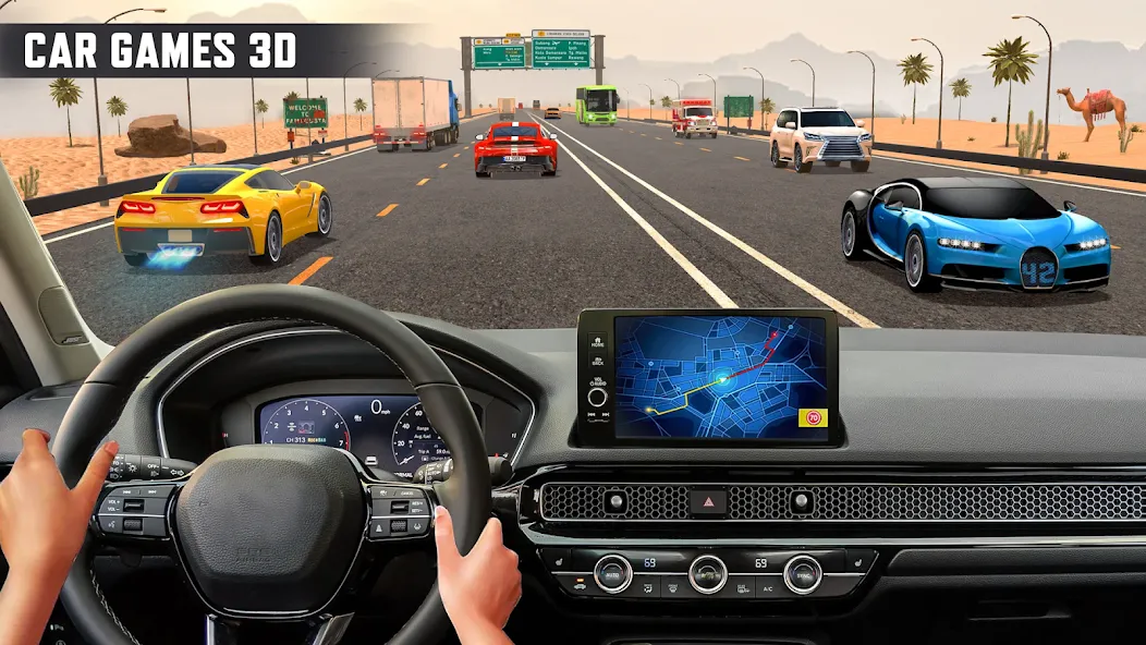 Real Highway Car Racing Games  [МОД Много монет] Screenshot 4