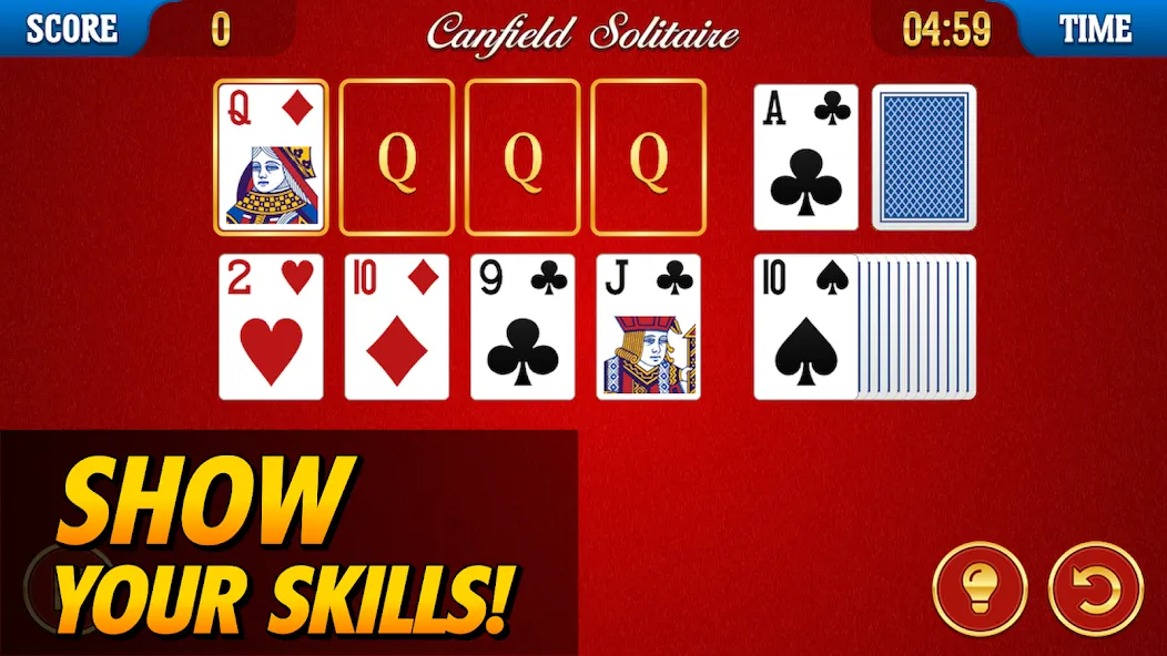 Canfield Solitaire (Кэнфилд пасьянс)  [МОД Unlimited Money] Screenshot 5