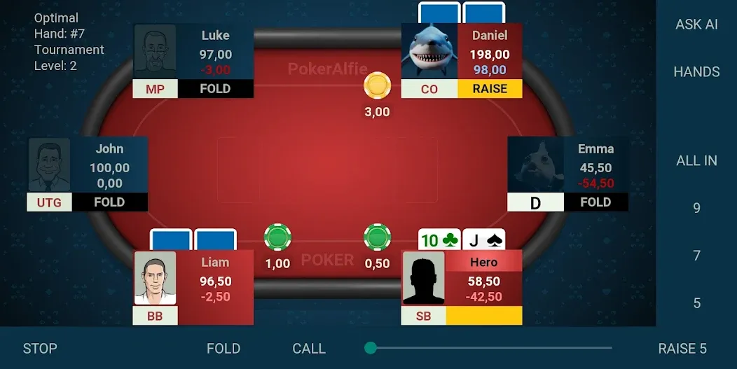 Offline Poker AI - PokerAlfie (Оффлайн Покер ИИ)  [МОД Меню] Screenshot 3