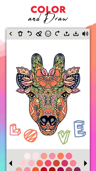 Coloring for adults offline  [МОД Много денег] Screenshot 3