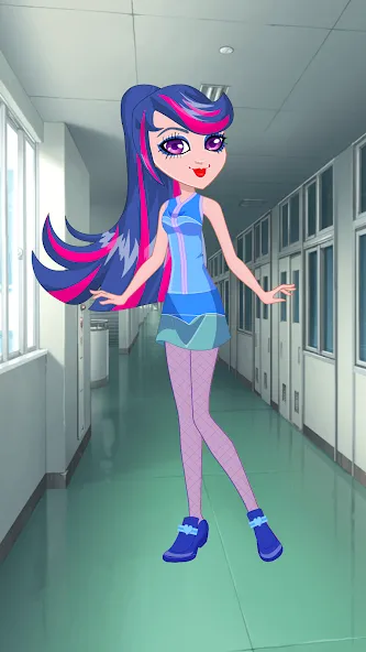 Pony College Student Dress Up (Пони Студент Колледжа Одеваются)  [МОД Много денег] Screenshot 1