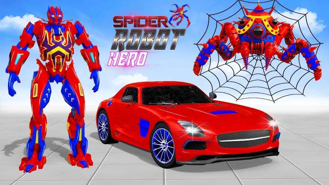 Spider Robot: Robot Car Games (Спайдер Робот)  [МОД Много монет] Screenshot 4