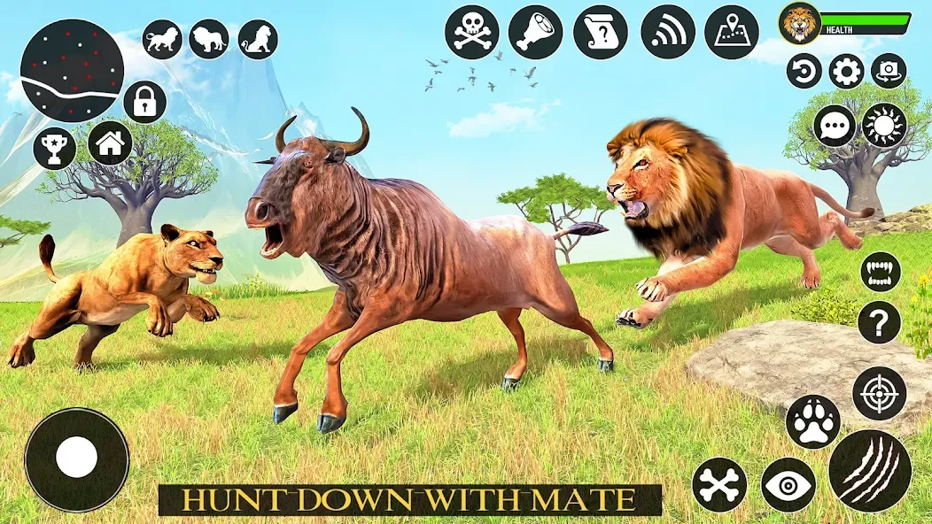 Ultimate Lion Simulator Game (Лайон Симулятор)  [МОД Unlimited Money] Screenshot 1