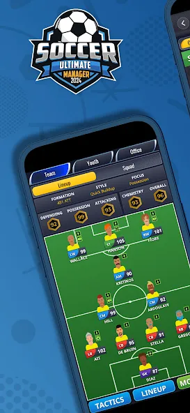 Ultimate Soccer Manager 2024 (Ультимейт Клуб Футбольный Менеджер)  [МОД Бесконечные деньги] Screenshot 1