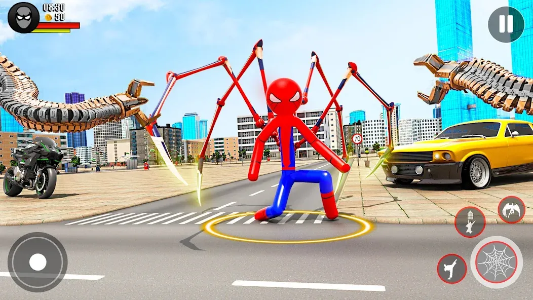 Spider Game-Stickman Rope Hero  [МОД Mega Pack] Screenshot 2