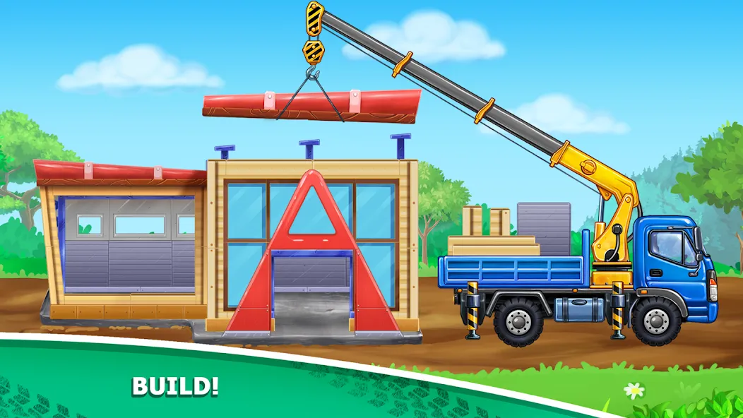 Kids truck games Build a house  [МОД Бесконечные монеты] Screenshot 4