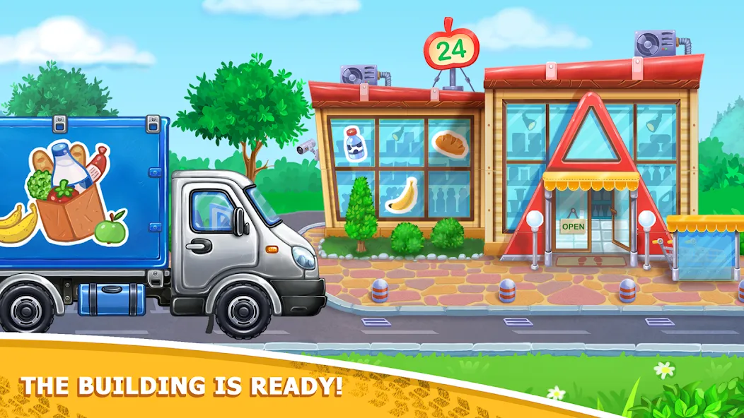 Kids truck games Build a house  [МОД Бесконечные монеты] Screenshot 5