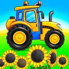 Взломанная Tractor, car: kids farm games  [МОД Mega Pack] - полная версия apk на Андроид