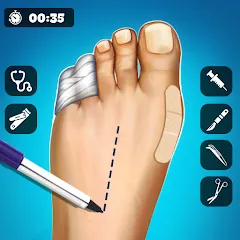 Скачать взломанную Hospital Surgeon: Doctor Game  [МОД Бесконечные монеты] - последняя версия apk на Андроид