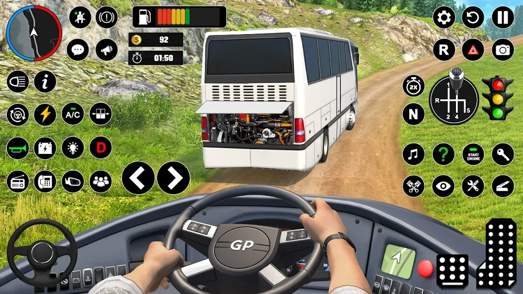 Offroad Bus Simulator Bus Game (Оффроуд Автобус Симулятор Игра)  [МОД Unlimited Money] Screenshot 3