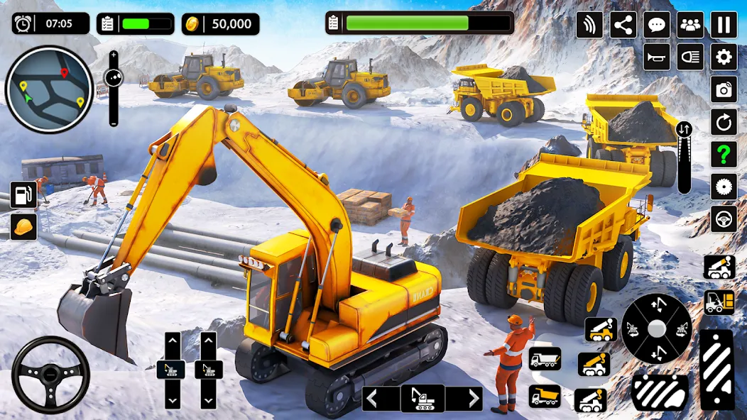 Snow Offroad Construction Game  [МОД Много денег] Screenshot 2