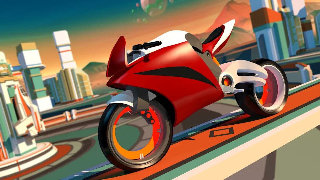 Gravity Rider: Space Bike Race (Гравити Райдер)  [МОД Unlocked] Screenshot 2