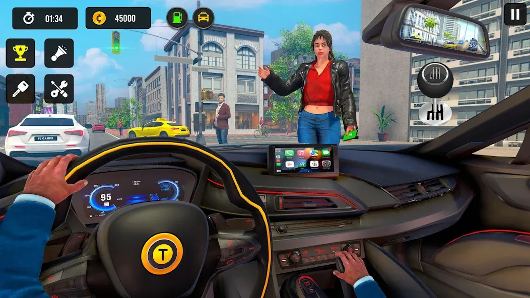 Taxi Simulator 3d Taxi Driver  [МОД Unlimited Money] Screenshot 1