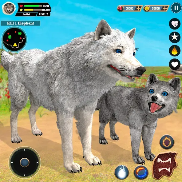 Wild Wolf Simulator Games  [МОД Unlocked] Screenshot 1