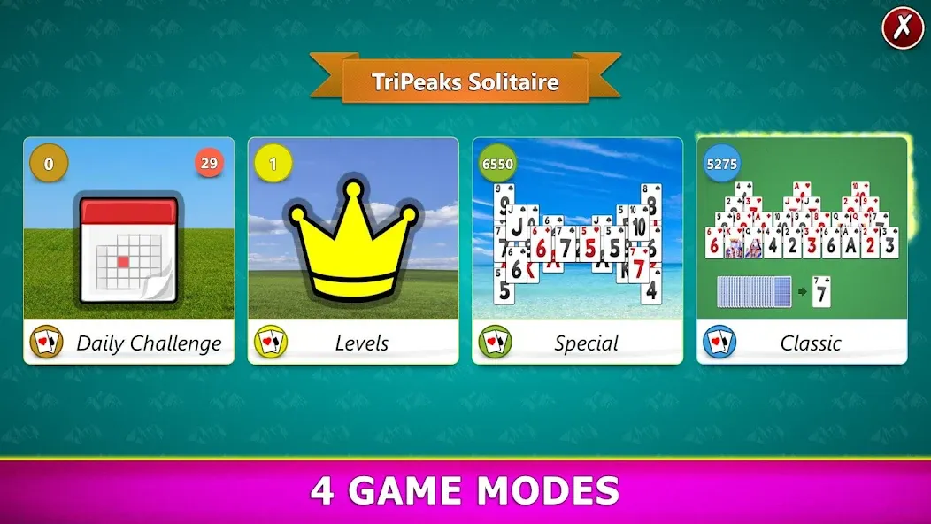 TriPeaks Solitaire Mobile  [МОД Меню] Screenshot 2