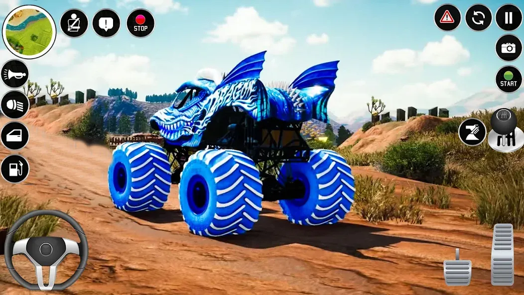 Extreme Monster Truck Game 3D (Монстр Трак Экстремальные Игры)  [МОД Бесконечные монеты] Screenshot 1