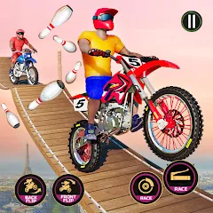 Скачать взлом Motor Bike Stunt Racing Games (Мотор Байк Стант Гонки Игры)  [МОД Mega Pack] - стабильная версия apk на Андроид