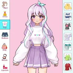 Взлом Anime Dress Up and Makeup Game  [МОД Много денег] - последняя версия apk на Андроид