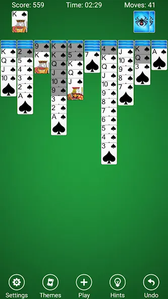 Spider Solitaire  [МОД Menu] Screenshot 1