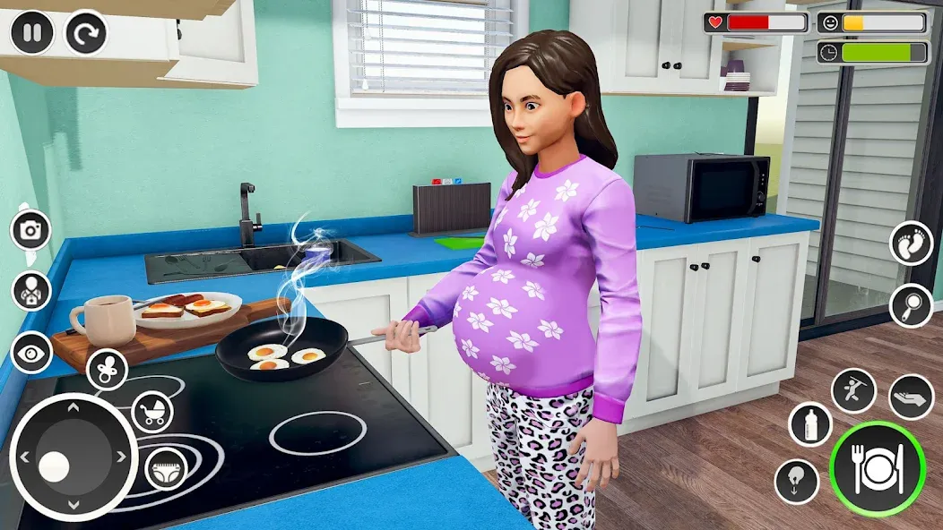 Pregnant Mom Simulator Games  [МОД Много денег] Screenshot 1