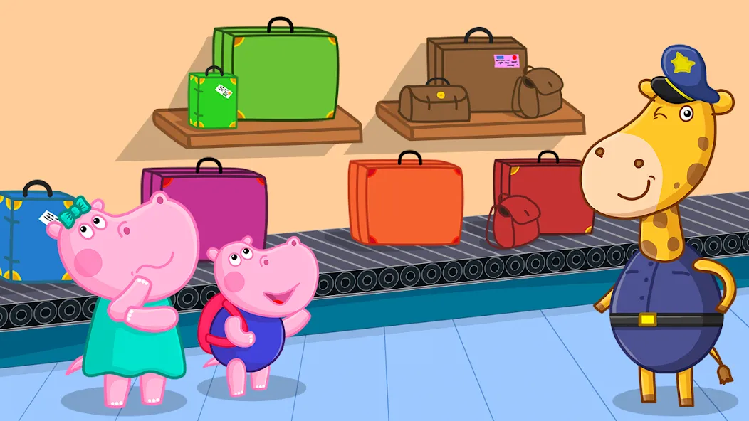 Hippo: Airport Profession Game  [МОД Бесконечные монеты] Screenshot 2