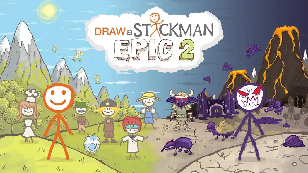 Draw a Stickman: EPIC 2 (Дроу э Стикман)  [МОД Unlocked] Screenshot 1