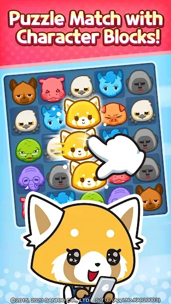 Aggretsuko : Match 3 Puzzle (Аггретсуко)  [МОД Все открыто] Screenshot 1