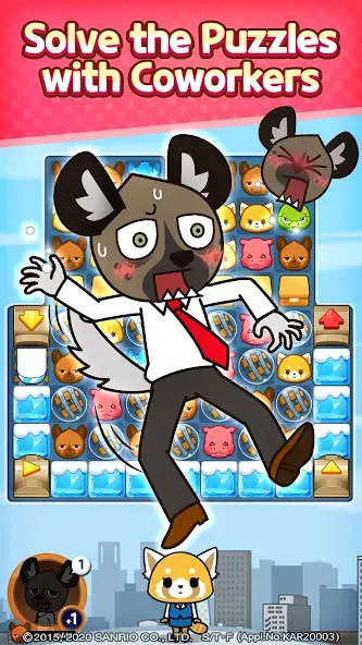 Aggretsuko : Match 3 Puzzle (Аггретсуко)  [МОД Все открыто] Screenshot 2