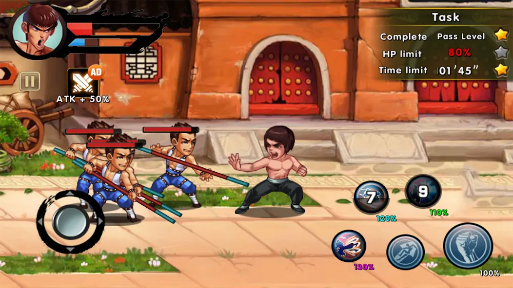 Kung Fu Attack: Final Fight (Кунгфу Атака)  [МОД Бесконечные деньги] Screenshot 2