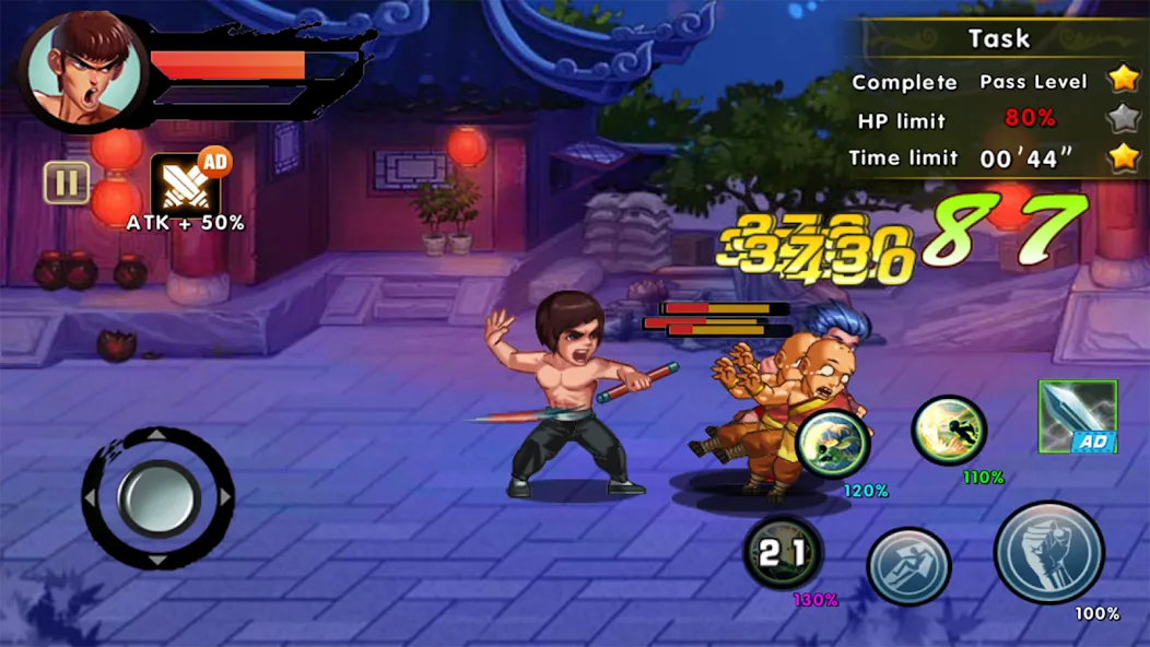 Kung Fu Attack: Final Fight (Кунгфу Атака)  [МОД Бесконечные деньги] Screenshot 3