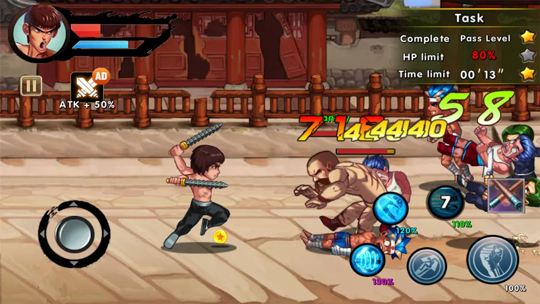 Kung Fu Attack: Final Fight (Кунгфу Атака)  [МОД Бесконечные деньги] Screenshot 4