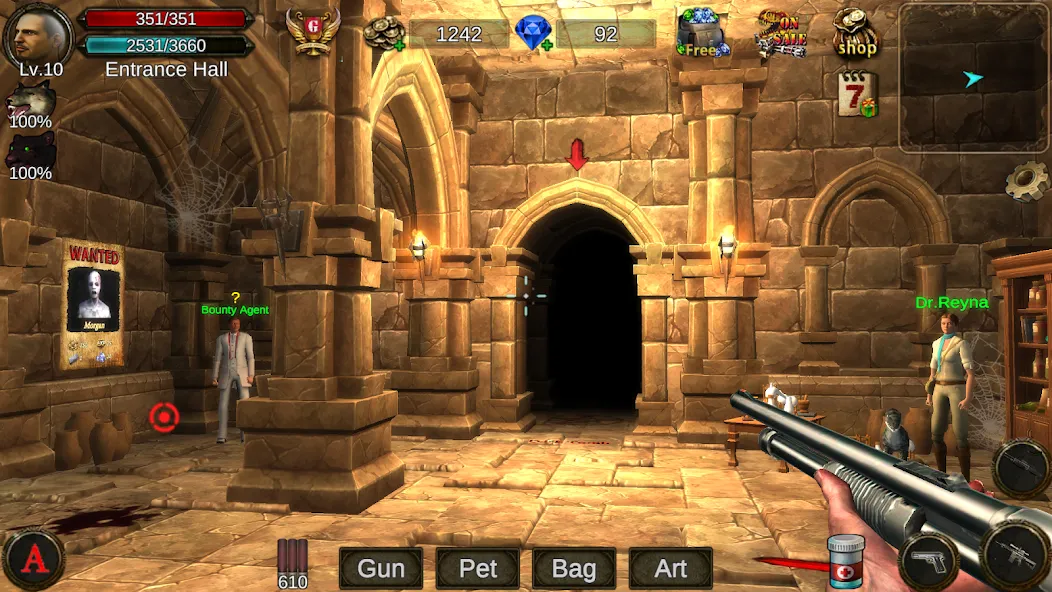 Dungeon Shooter : Dark Temple (Данжен Шутер)  [МОД Много денег] Screenshot 1