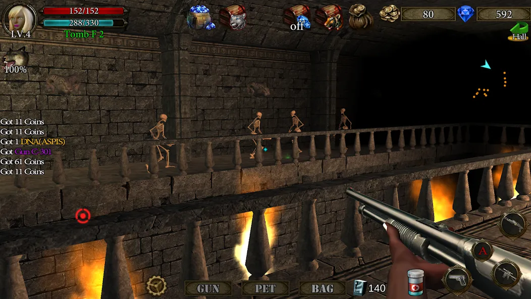 Dungeon Shooter : Dark Temple (Данжен Шутер)  [МОД Много денег] Screenshot 3