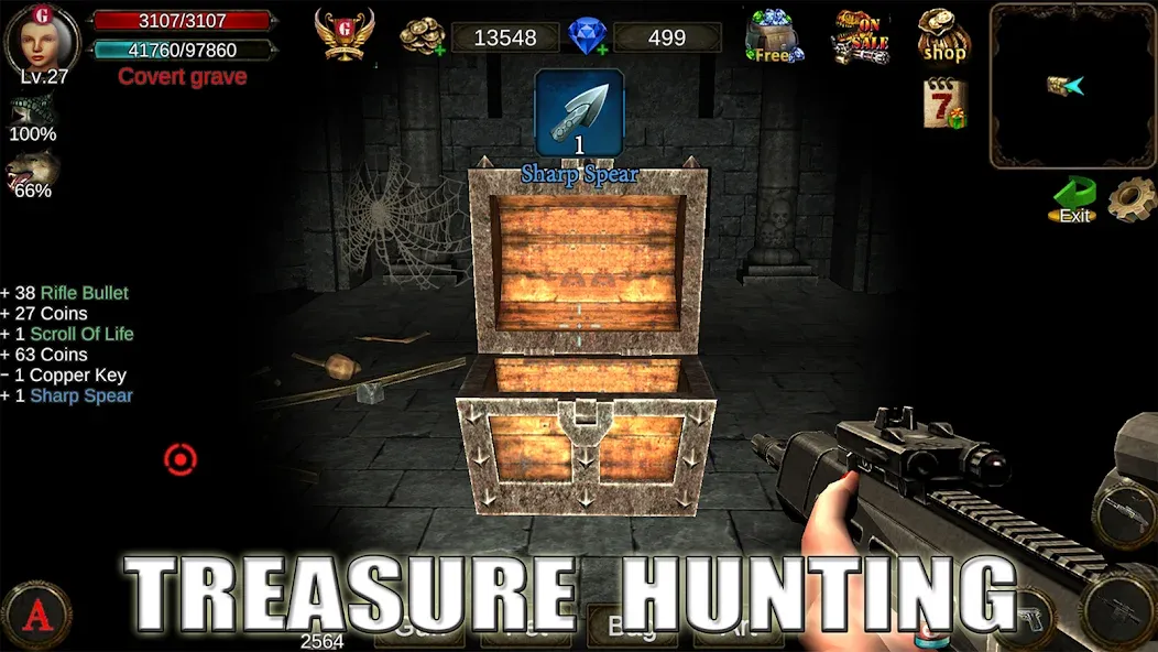 Dungeon Shooter : Dark Temple (Данжен Шутер)  [МОД Много денег] Screenshot 4