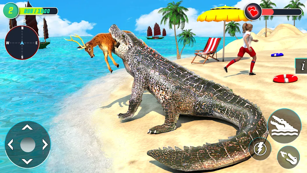 Crocodile Games: Animal Games  [МОД Все открыто] Screenshot 1