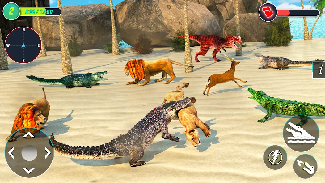 Crocodile Games: Animal Games  [МОД Все открыто] Screenshot 3