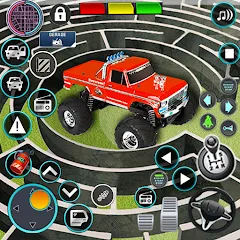 Взлом Monster Truck Maze Puzzle Game  [МОД Бесконечные монеты] - стабильная версия apk на Андроид