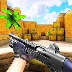 Взломанная Gun Strike: FPS Shooter Game (Каунтер Атак)  [МОД Много монет] - стабильная версия apk на Андроид