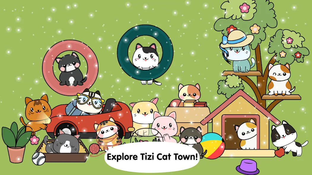 My Cat Town - Tizi Pet Games  [МОД Бесконечные деньги] Screenshot 1